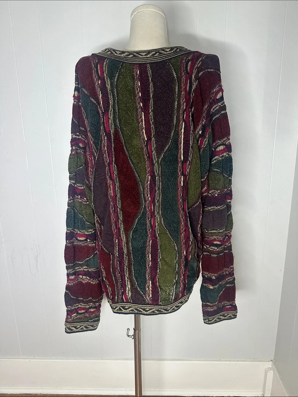 Vintage Coogi Textural Slouchy Cosby Grandpa Sweater XL